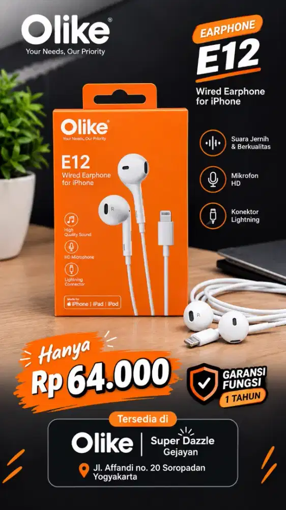 Headset kabel for IP Olike E12