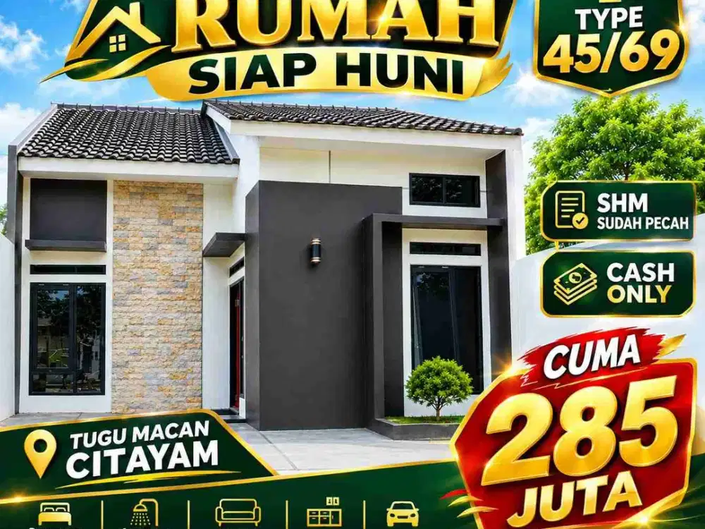Rumah siap huni legalitas aman lokasi ragajaya citayam