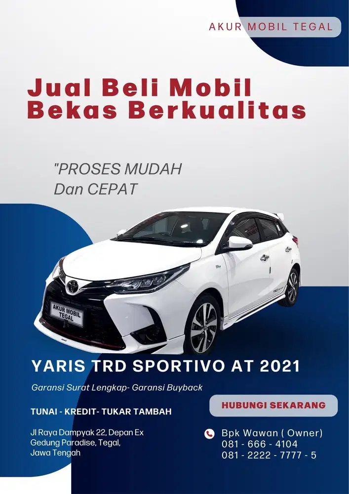DP 55JT ! YARIS TRD SPORTIVO MATIC 2021 PUTIH FUL ORI SIAP PAKAI