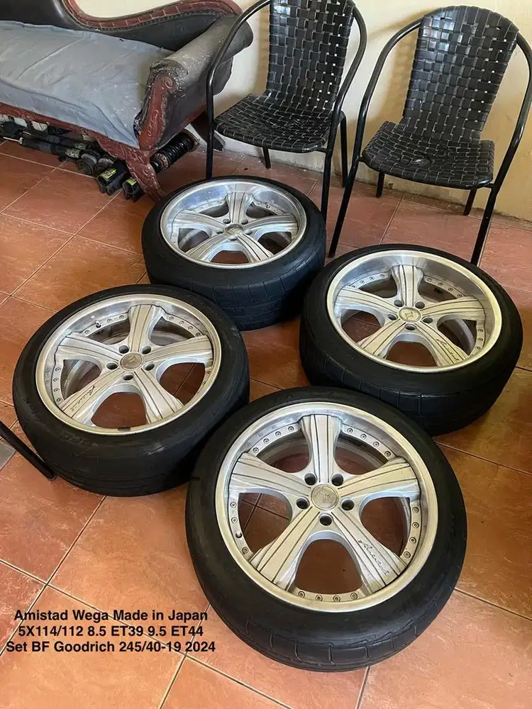Velg R19 AMISTAD WEGA MADE IN JAPAN 5X114/112 8.5 ET39 9.5 ET44 Set BF