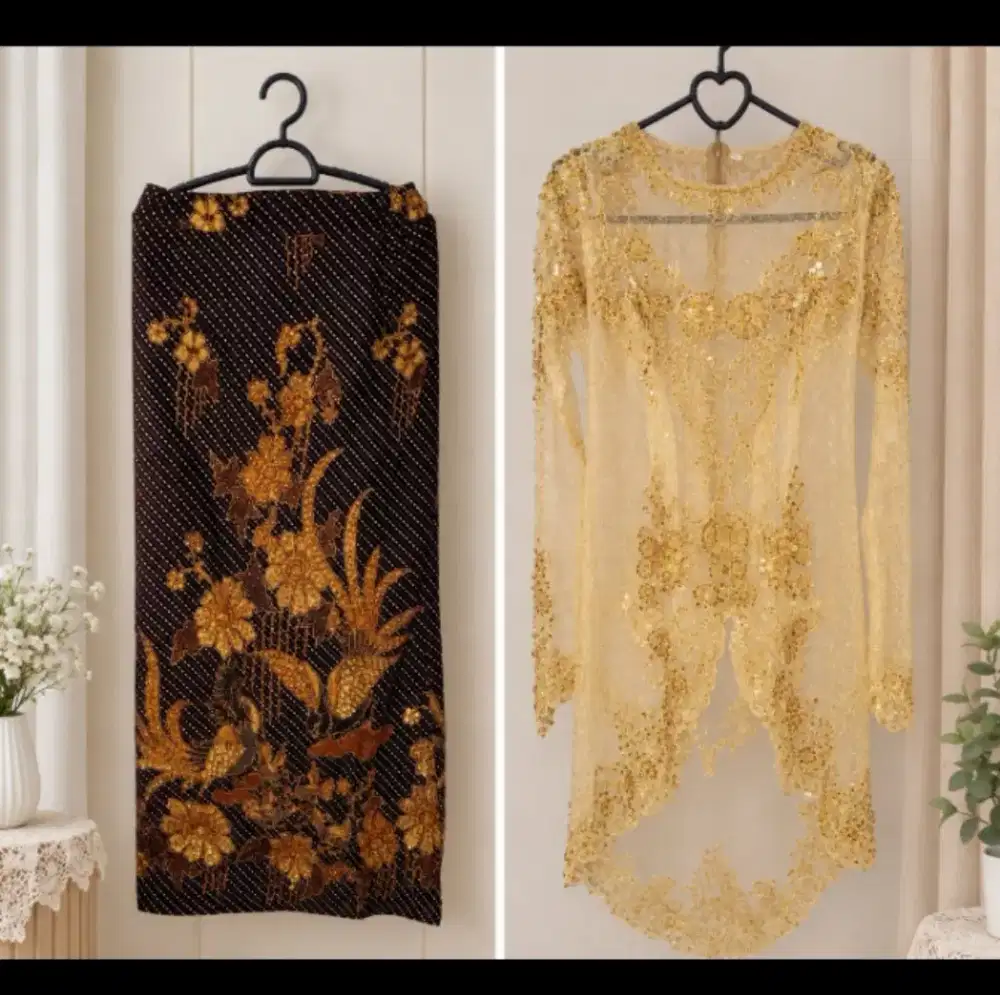 kebaya set gold