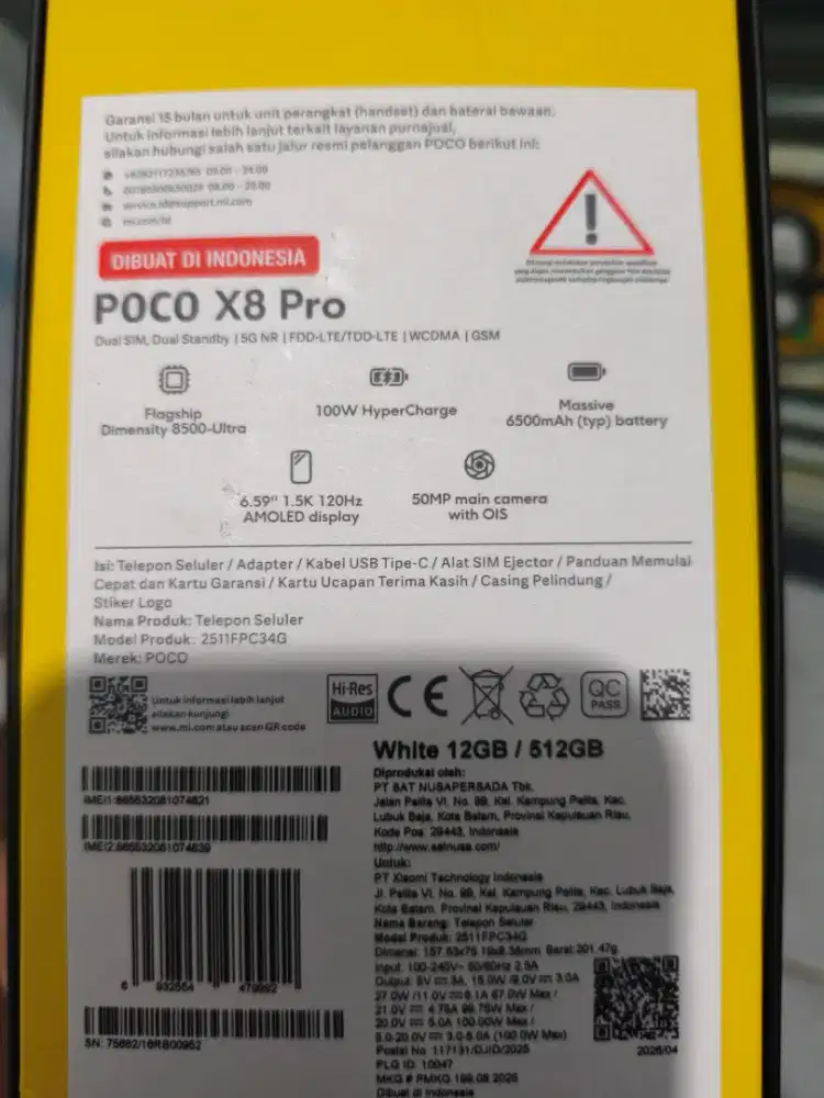 Poco x8 pro 12/512 lengkap mulus jos