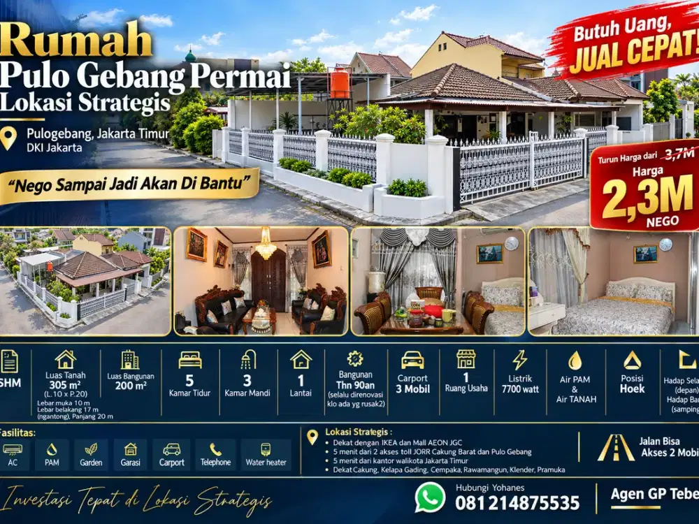 Rumah PuloGebang Permai Lokasi Strategis