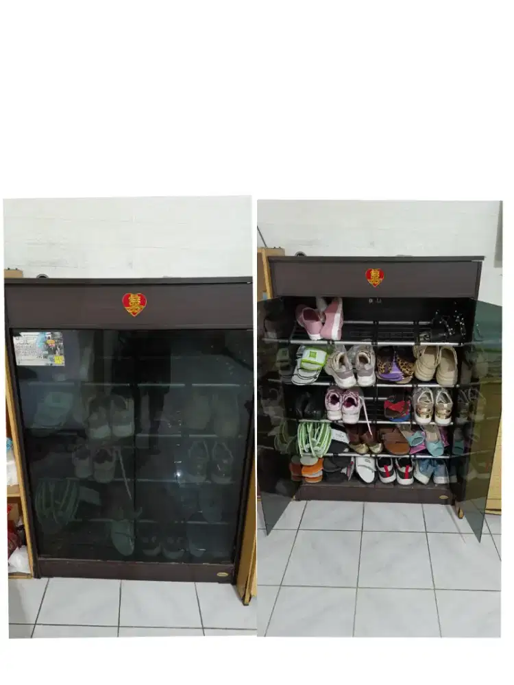 Rak Sepatu kaca