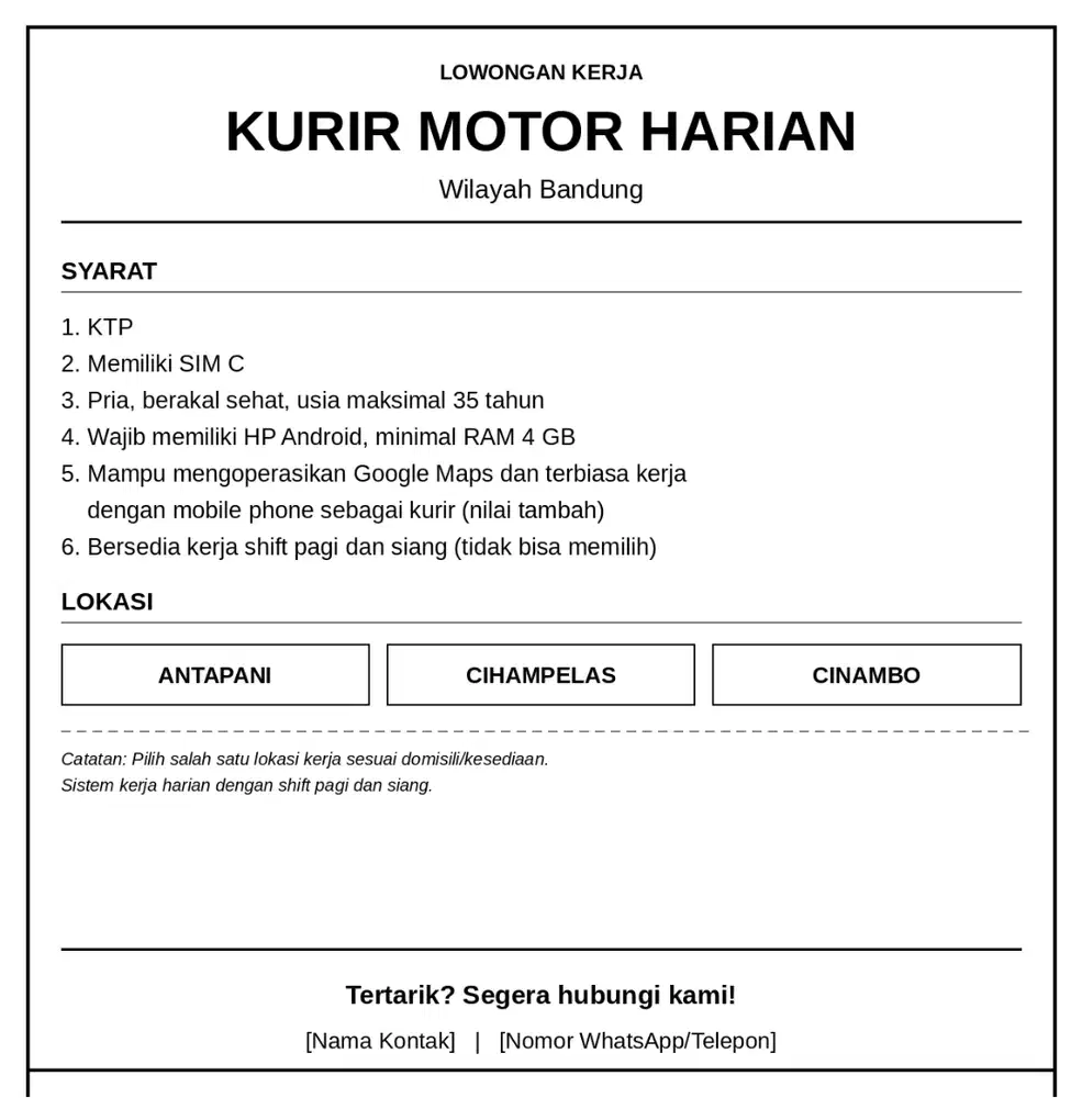 Kurir Motor Alfagift