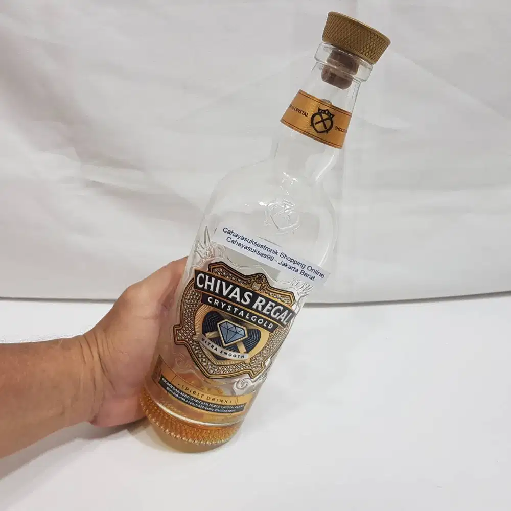 Botol Kosong CIPAS Gold Koleksi Bekas Minuman Import Pajangan Kamar