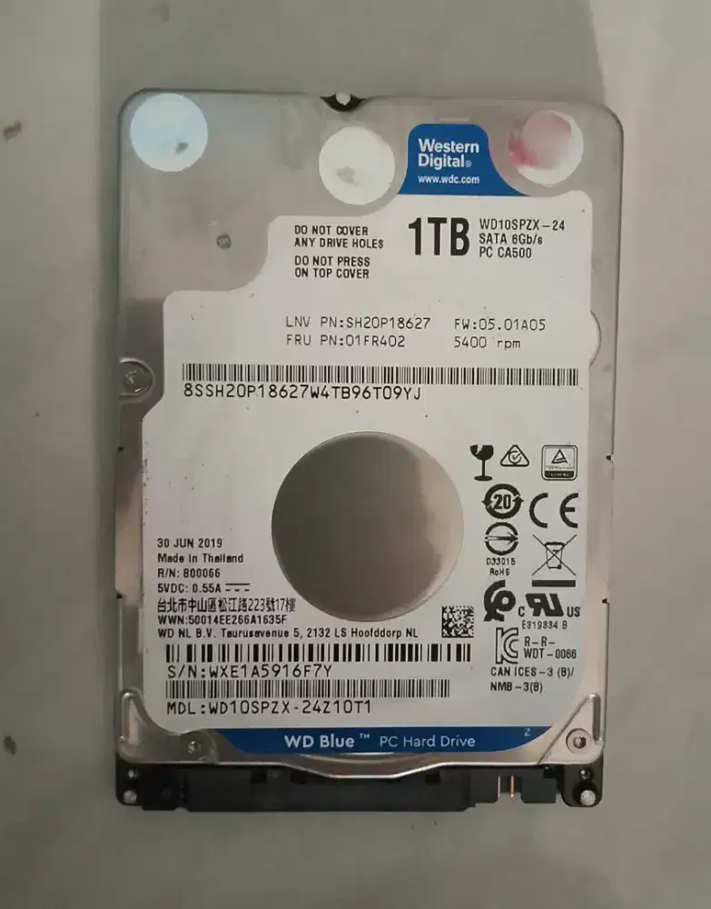 Hardisk WD 1tb healt sentinel 100%