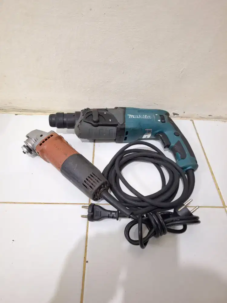 Mesin bor sds makita HR2470 3fungsi & gerinda maktec MT90