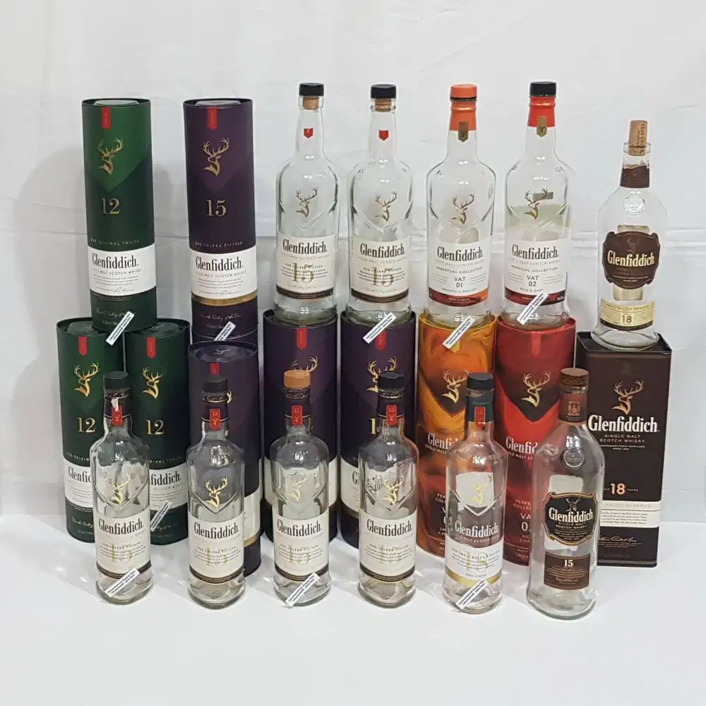 Botol Kosong Glenfidik Bekas Minuman Import Koleksi Pajangan Kamar
