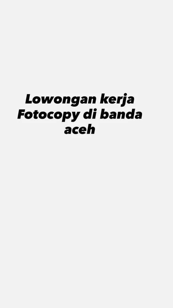Lowongan kerja fotocopy