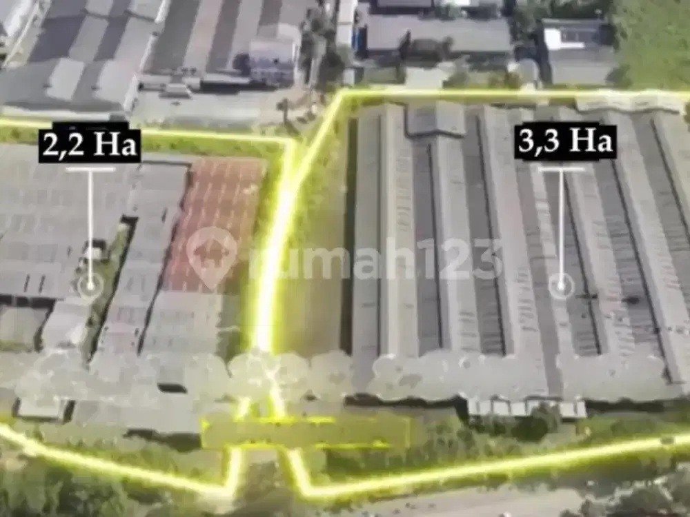 Tanah Ex Gudang/Pabrik 5.5 Ha di Jl Raya Serang Dekat Tol Cikupa Tangerang Banten Indonesia