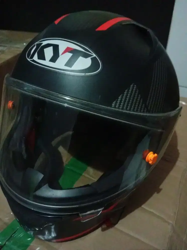 Helm Kyt Nfr Black Doff Red Size S