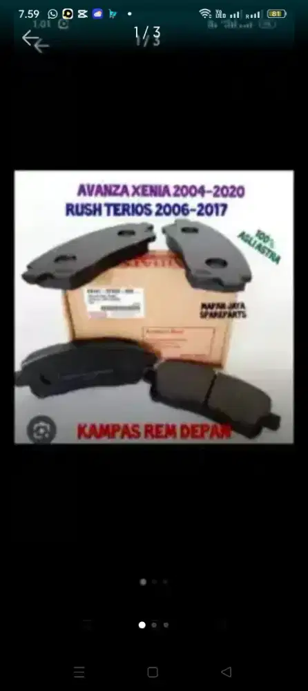 See eset kampas rem depan Xenia , rush