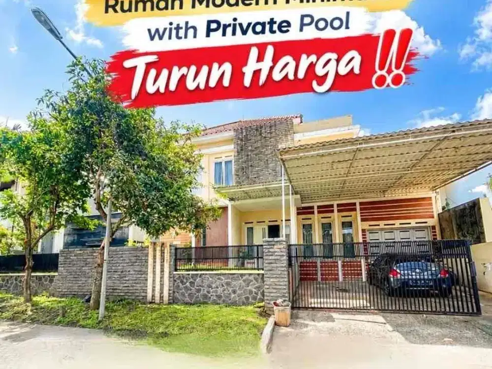 Rumah Mewah plus kolam renang di Villa Puncak Tidar Malang