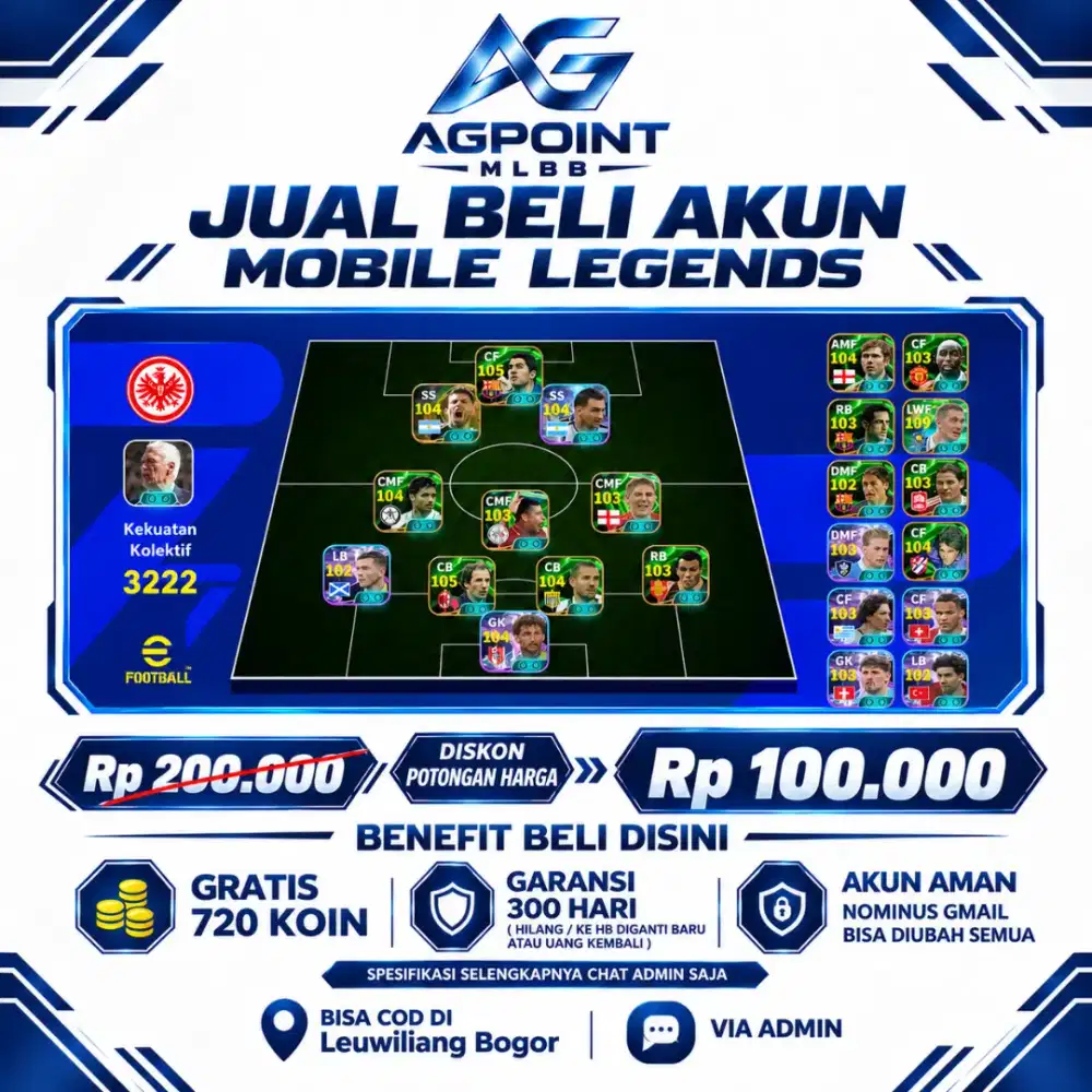JUAL AKUN EFOOTBALL 100K