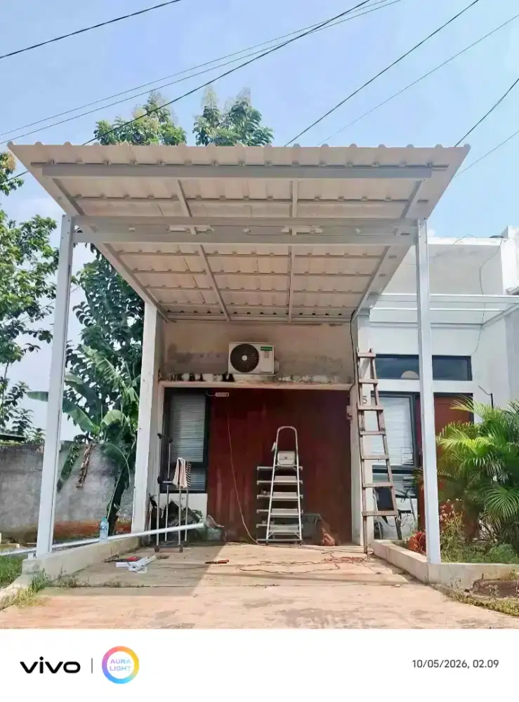 Kanopi baja ringan dan garasi