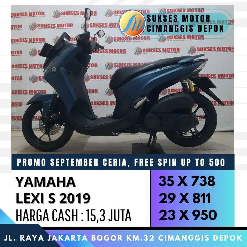 YAMAHA LEXI S 2019 MULUS CASH KREDIT CC/PAYLATER UNIT BERGARANSI