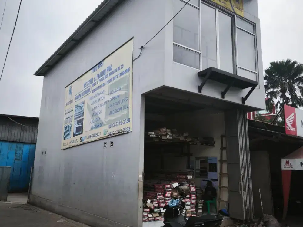 Disewakan Ruko + Gudang Strategis di Jl. Raya Prabu Kian Santang Tangerang – Hook / Samping Duta Indah Residence