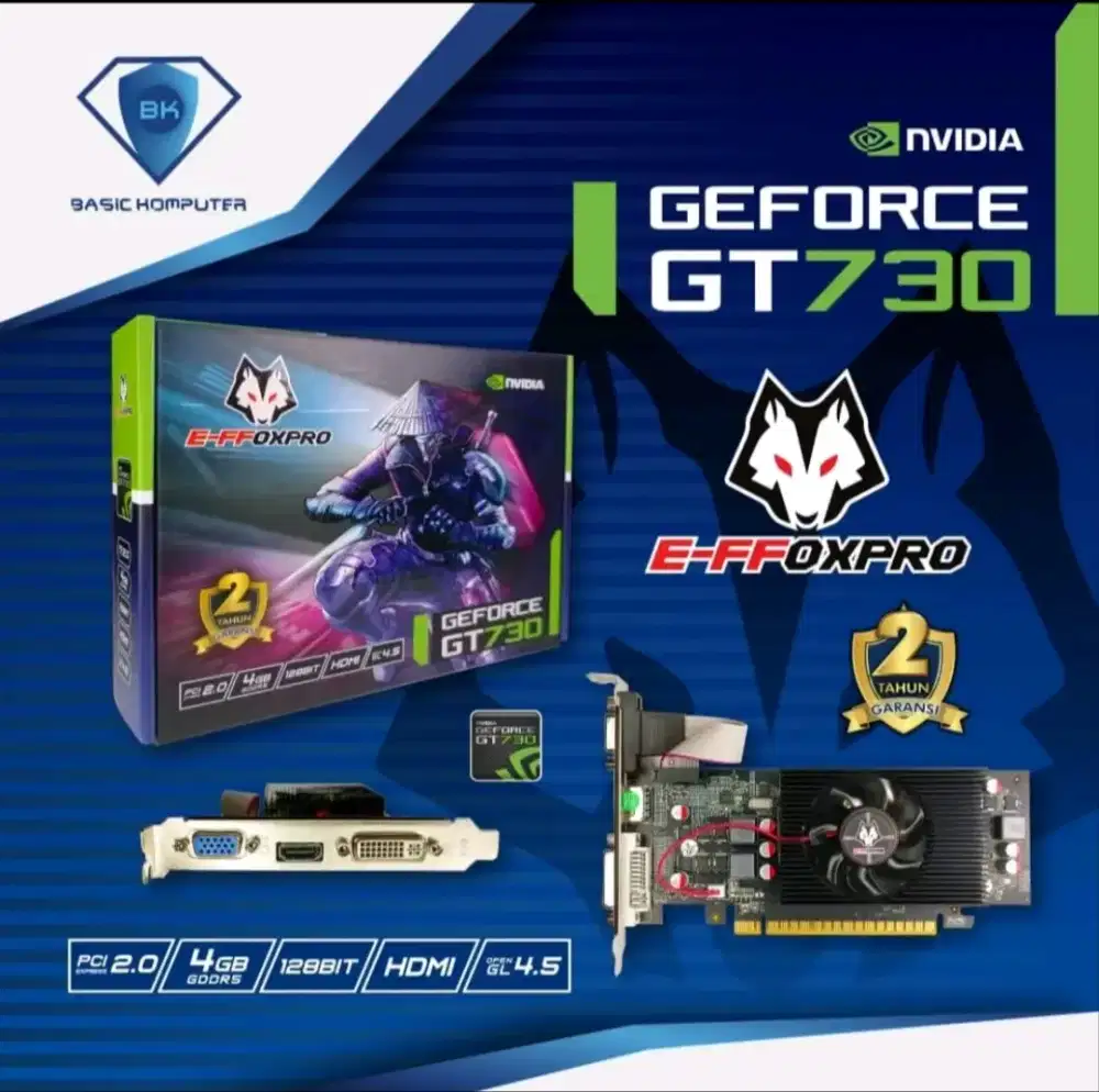 VGA Card Effoxpro GT730 4GB DDR5 128 Bit