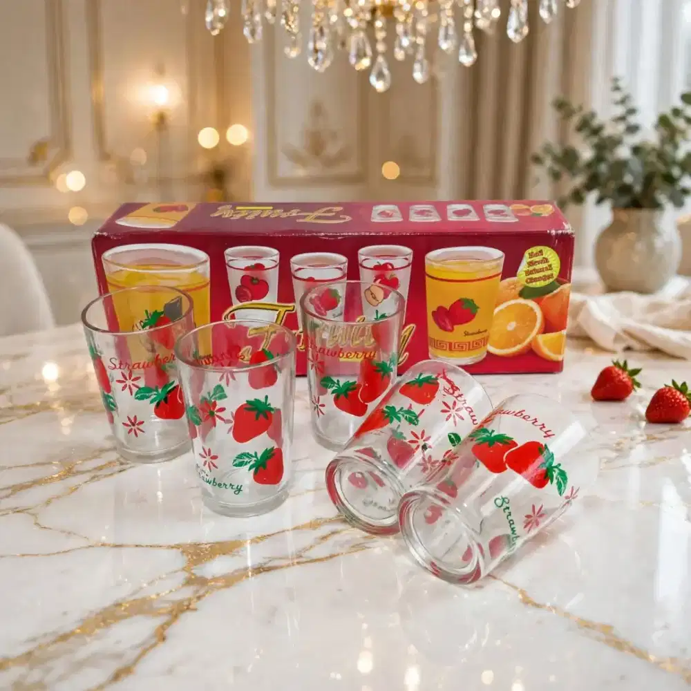 Gelas Kaca Fruity 5 Pcs