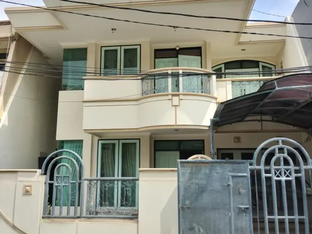 dijual rumah di sunter metro 2 setengah lantai hadap timur