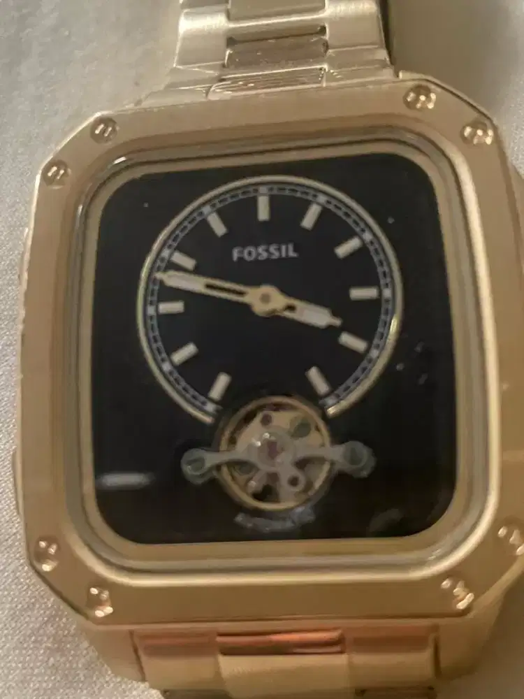 jam tangan fossil automatic original gold plate