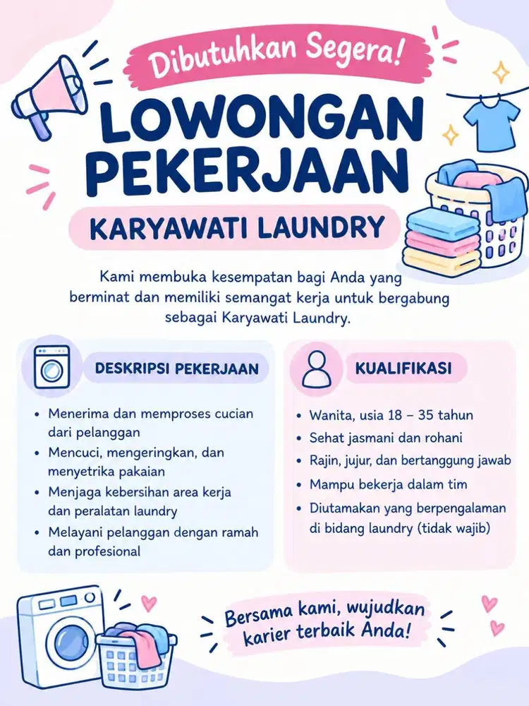 Lowongan Pekerjaan Laundry