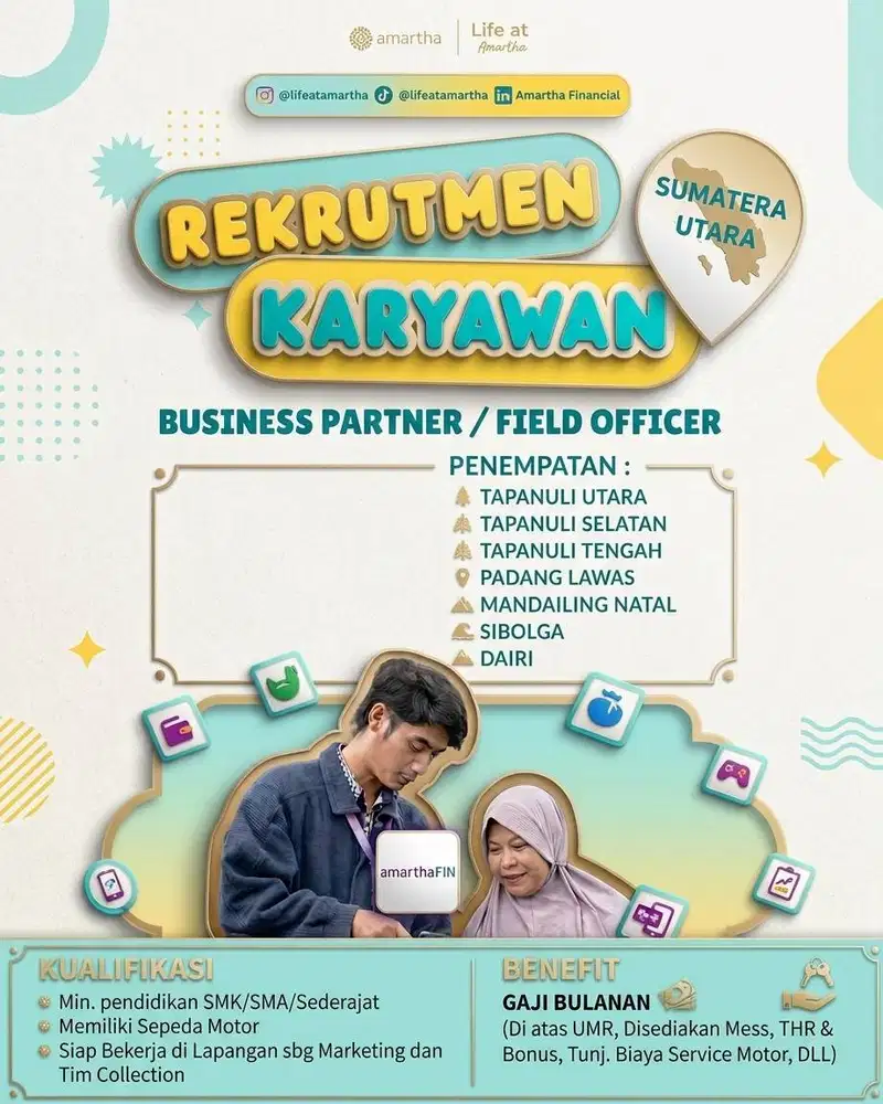 Lowongan Kerja Business Partner/Field Officer Sumatera Utara