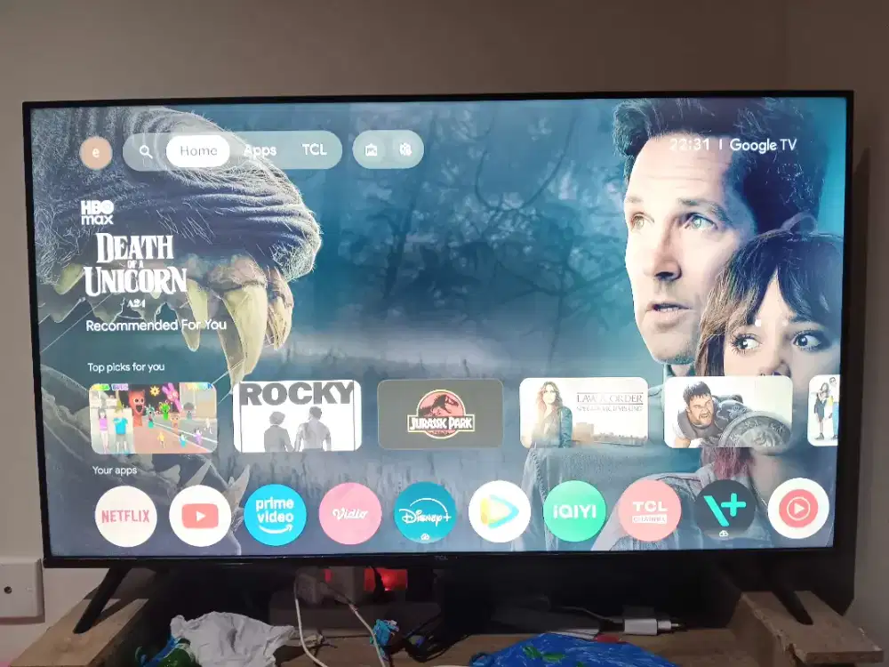 GOOGLE TV TCL 43 INCH 4K HDR 43P5K