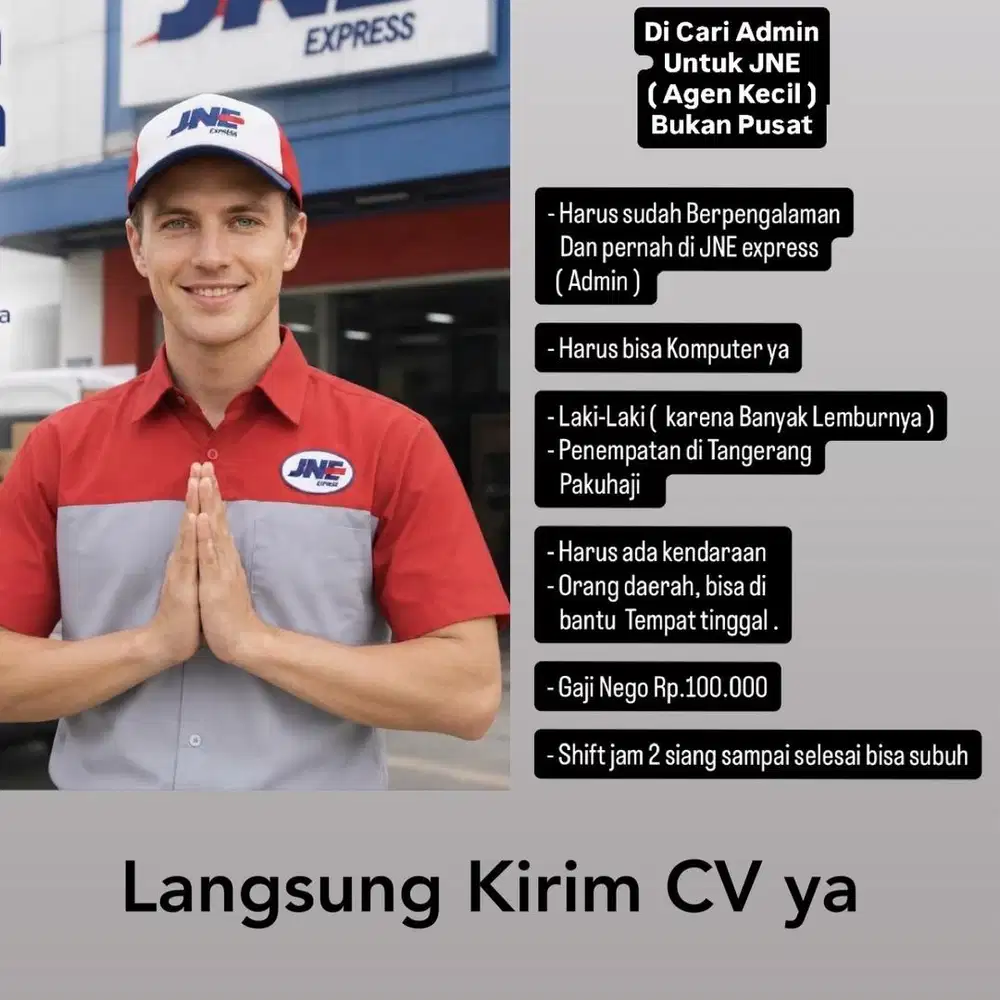 Dicari Admin Jne Express