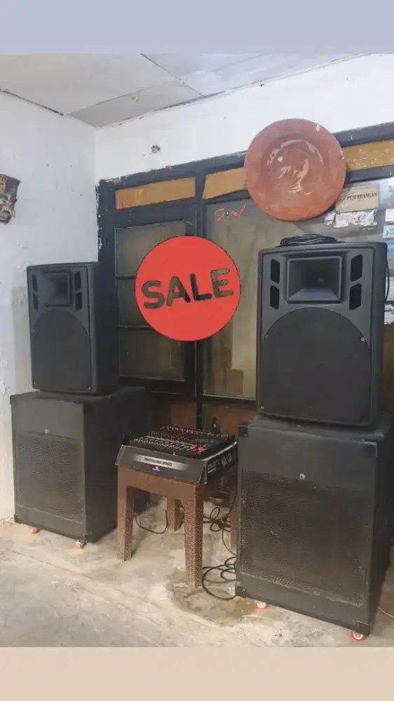 Speaker 15 Inch Aktif Pasif & Subwoofer 15 Aktif Mixer Bonus Kabel