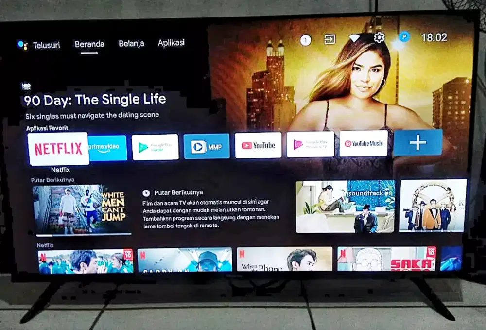 TV LED 40 INC HISENSE ANDROID & DIGITAL BAGUS NORMAL & GMBR BENING
