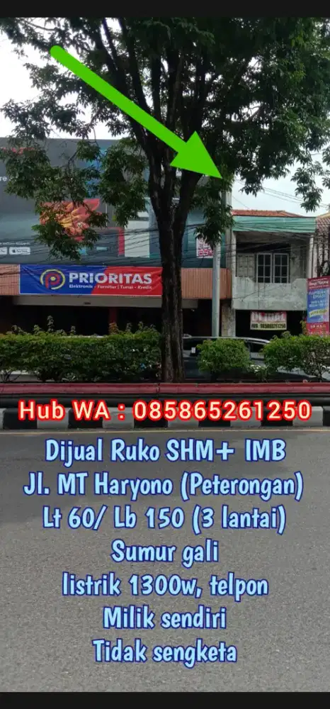 Jual Cepat Ruko Peterongan SHM