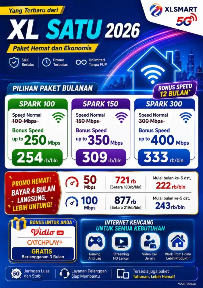INTERNET XLSATU SUPER NGEBUT TANPA (FUP)