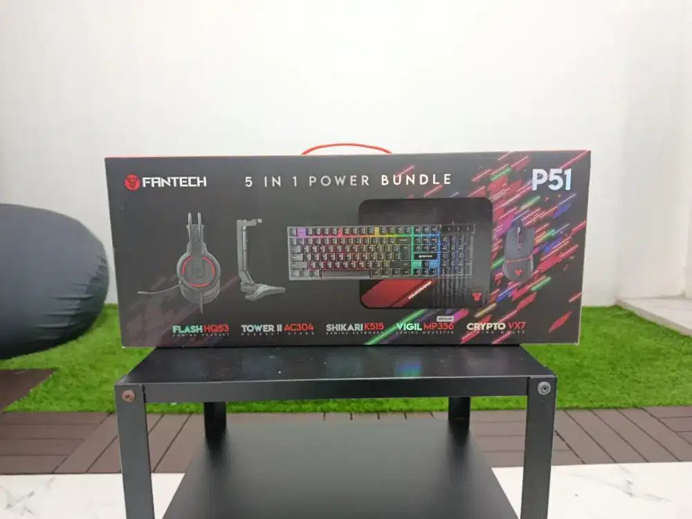 FANTECH Combo 5 in 1 5in1 P51 Gaming Keyboard Mouse Headset Headphone