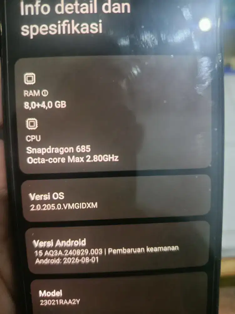 Xiaomi note 12 apa adanya