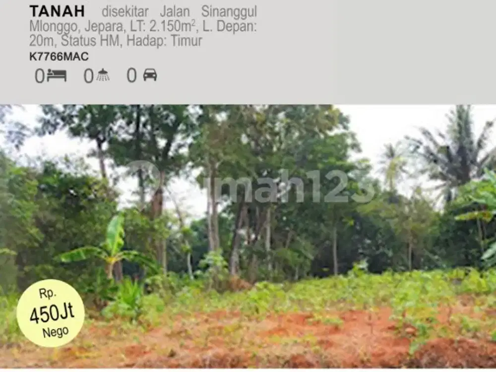 Tanah Murah Siap Bangun di Sinanggul Mlonggo Jepara A1703