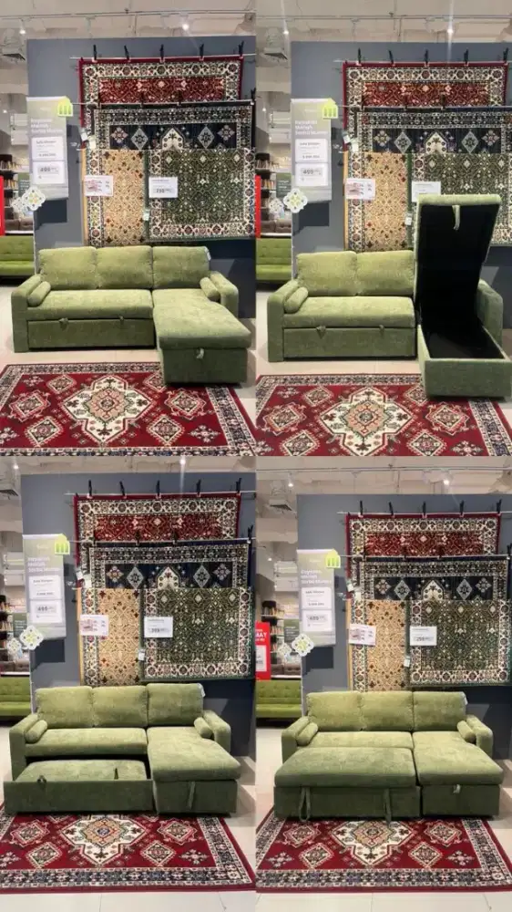 Sofa tidur dan penyimpanan
