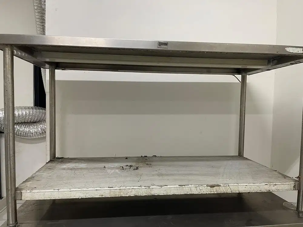 Meja Stainless Steel 150x50 cm (Bisa Satuan / Beli 2 Lebih Murah)