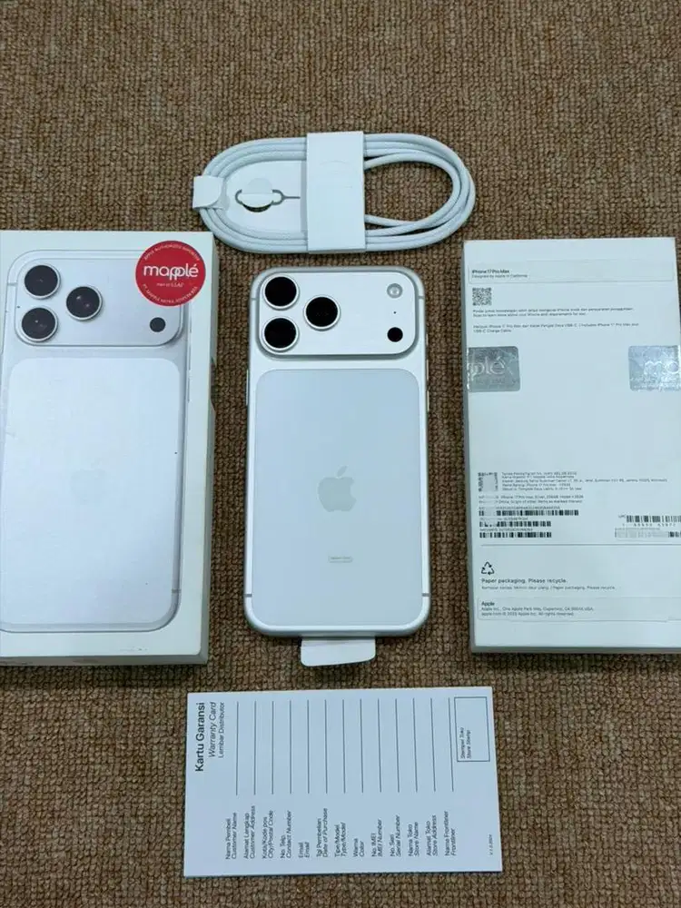 iphone 17 pro max 256gb ibox bh 100% silver