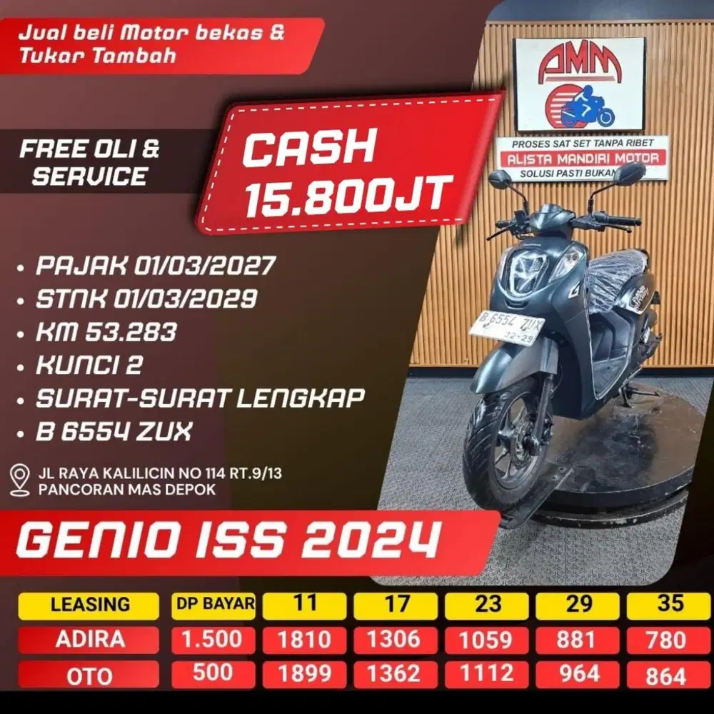 GENIO ISS 2024 PAJAK HIDUP KUNCI 2 CASH / KREDIT ALISTA