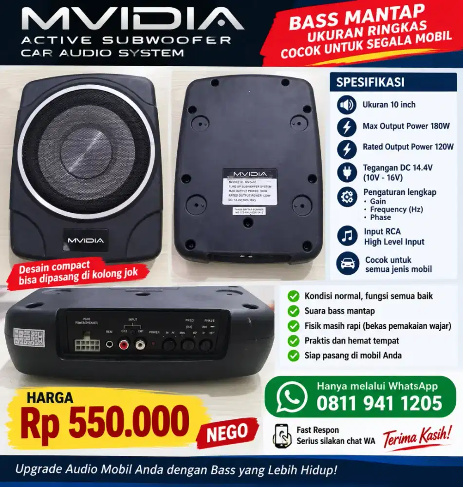 Jual Speaker Kolong Mobil