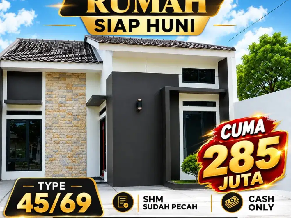 Rumah siap huni shm sudah pecah aman dr penipuan dekat stasiun citayam