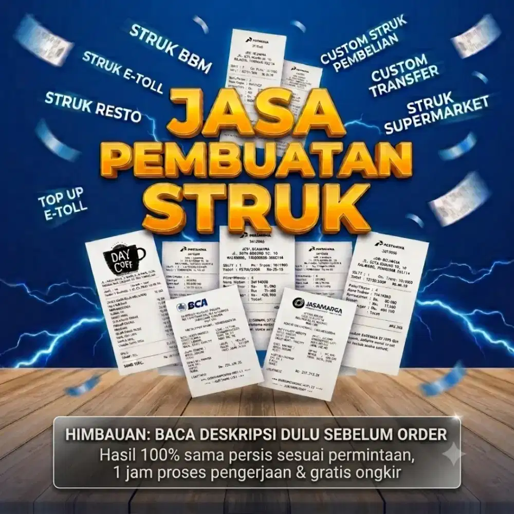 Custom Struk / Jasa Pembuatan Struk
