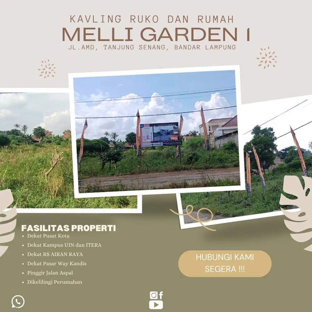 TANAH KAVLING WAYKANDIS – Pinggir Jalan Utama, Cocok Hunian & Kos