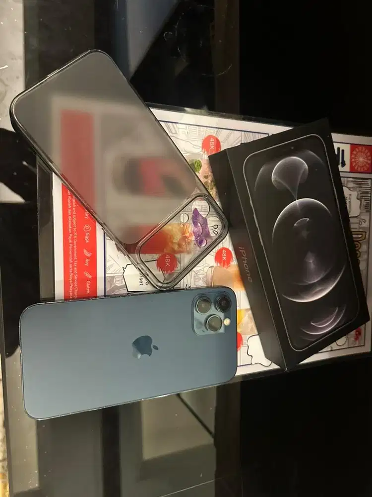 iPhone 12 PROMAX 128gb Pasific Blue Minus