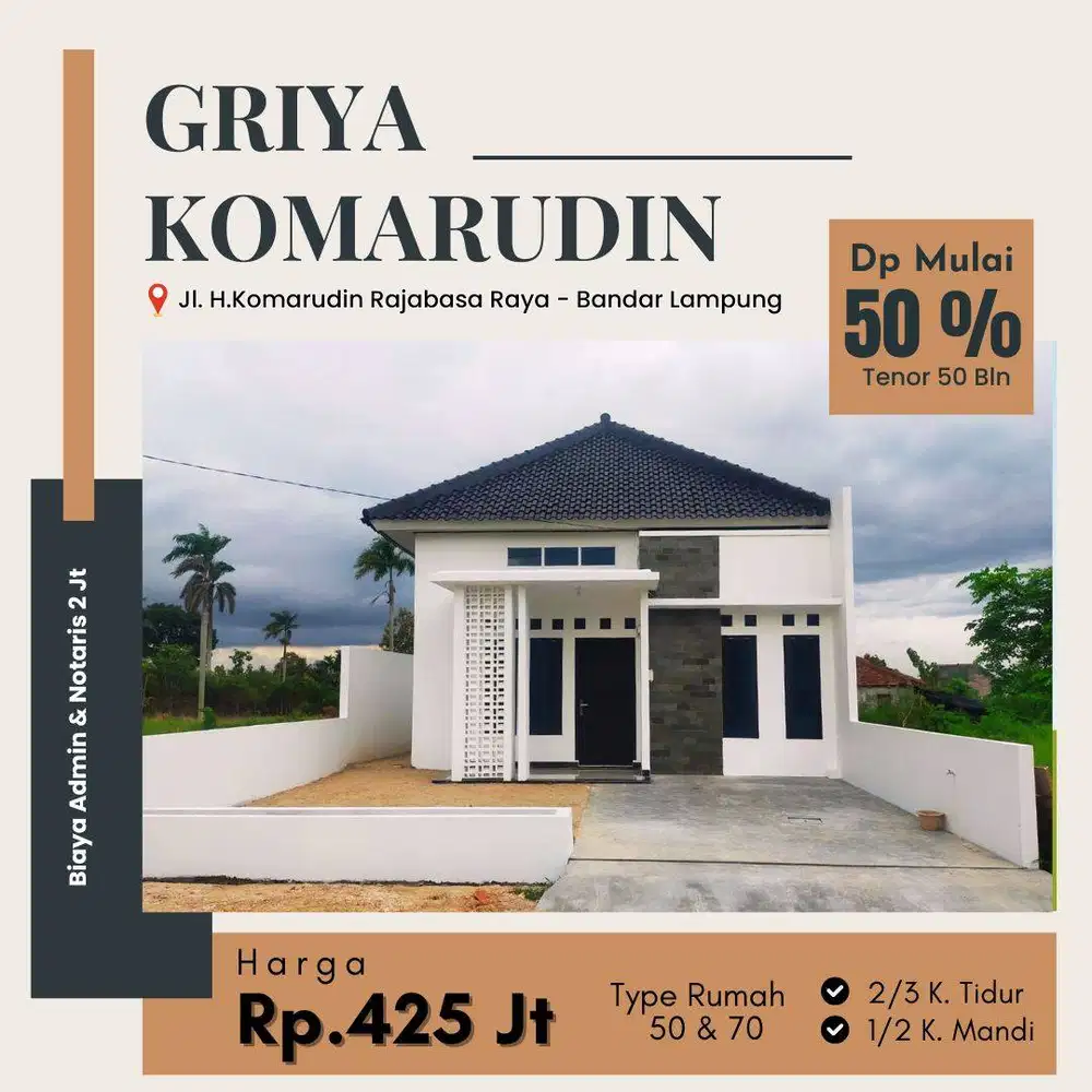 CLUSTER PINGGIR JALAN KOMARUDIN – DEKAT UNILA, COCOK HUNIAN & KOS