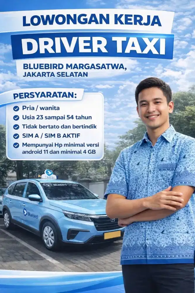 Lowongan taxi  blue bird