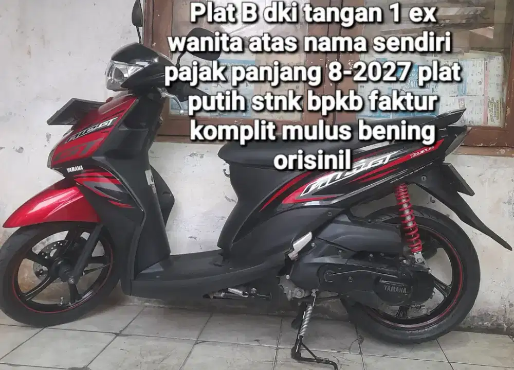 Yamaha Mio GT 2014 cw asli merah B dki tangan 1 ex wanita pajak pjg