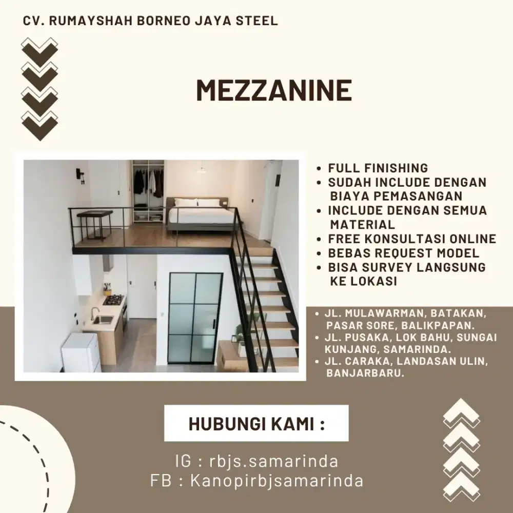 Mezzanine kayu Aesthetic